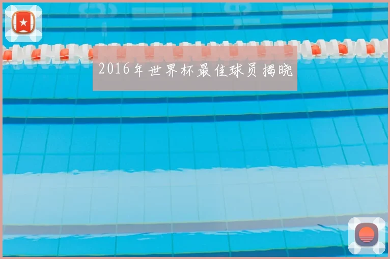 2016年世界杯最佳球员揭晓