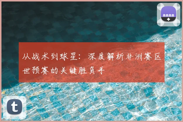 从战术到球星：深度解析非洲赛区世预赛的关键胜负手